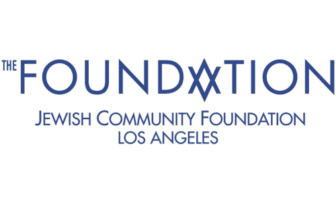 May contain logo for the Jewish Community Foundation Los Angeles.