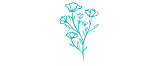 May contain a teal-colored flower bouquet.