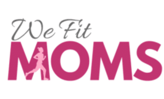 May contain the words "We Fit Moms" with a person silhouette.